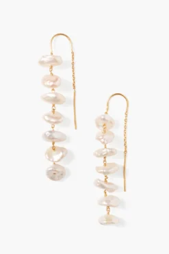 Anini Thread Thru Earrings Gold