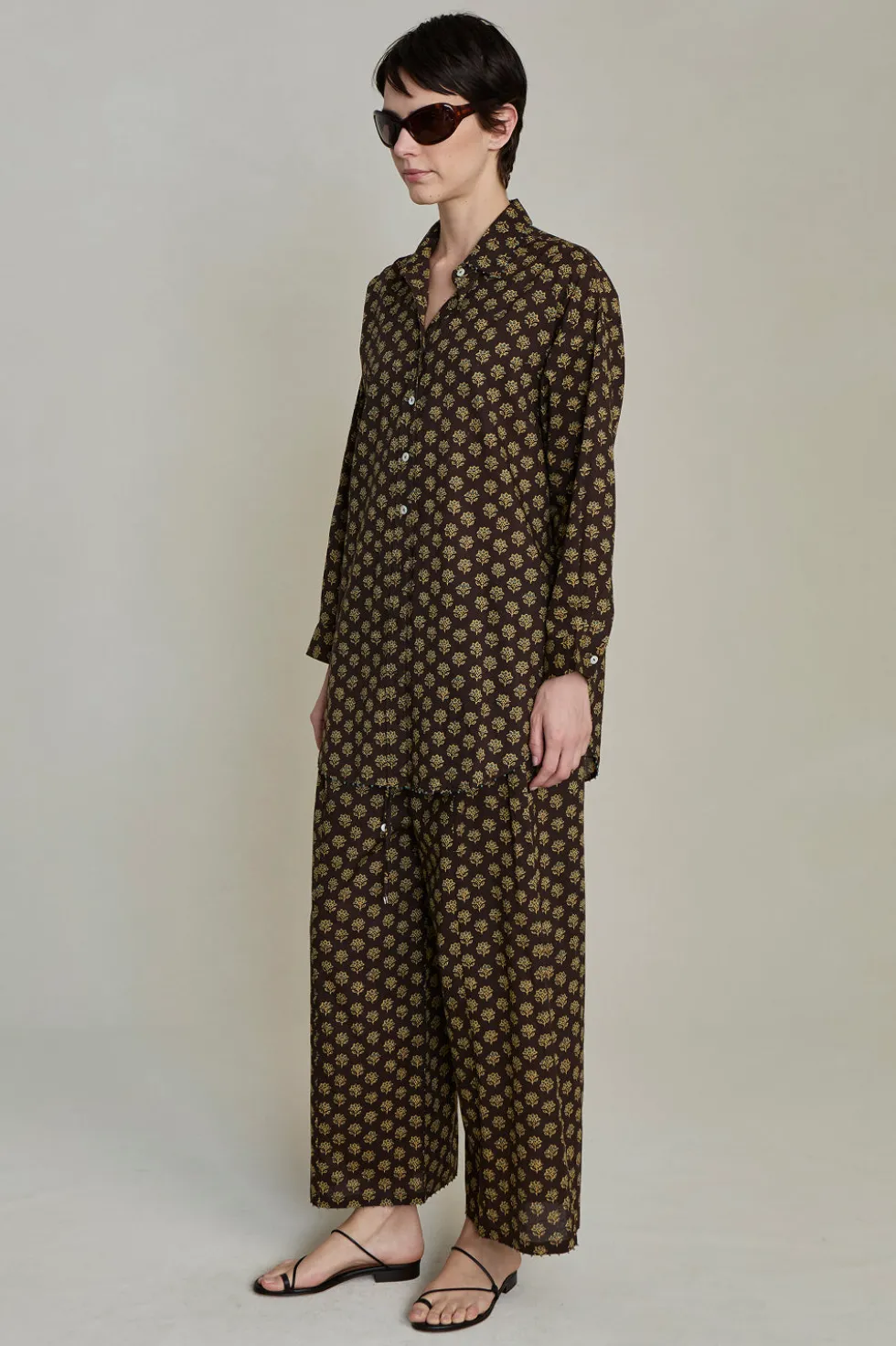 Astrid Block Print Set Brown