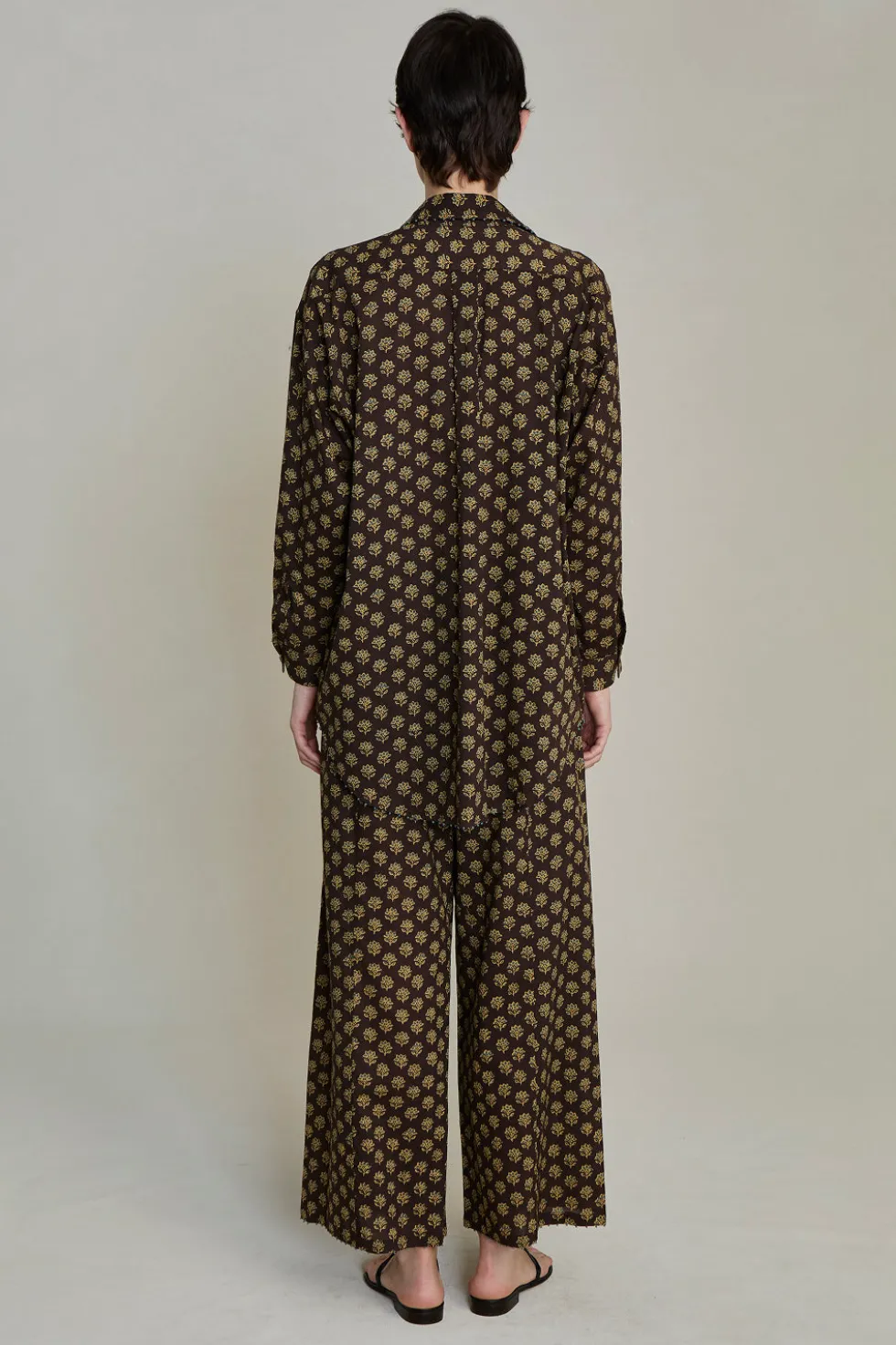 Astrid Block Print Set Brown