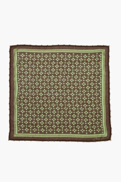 Beaded Floral Bandana Espresso