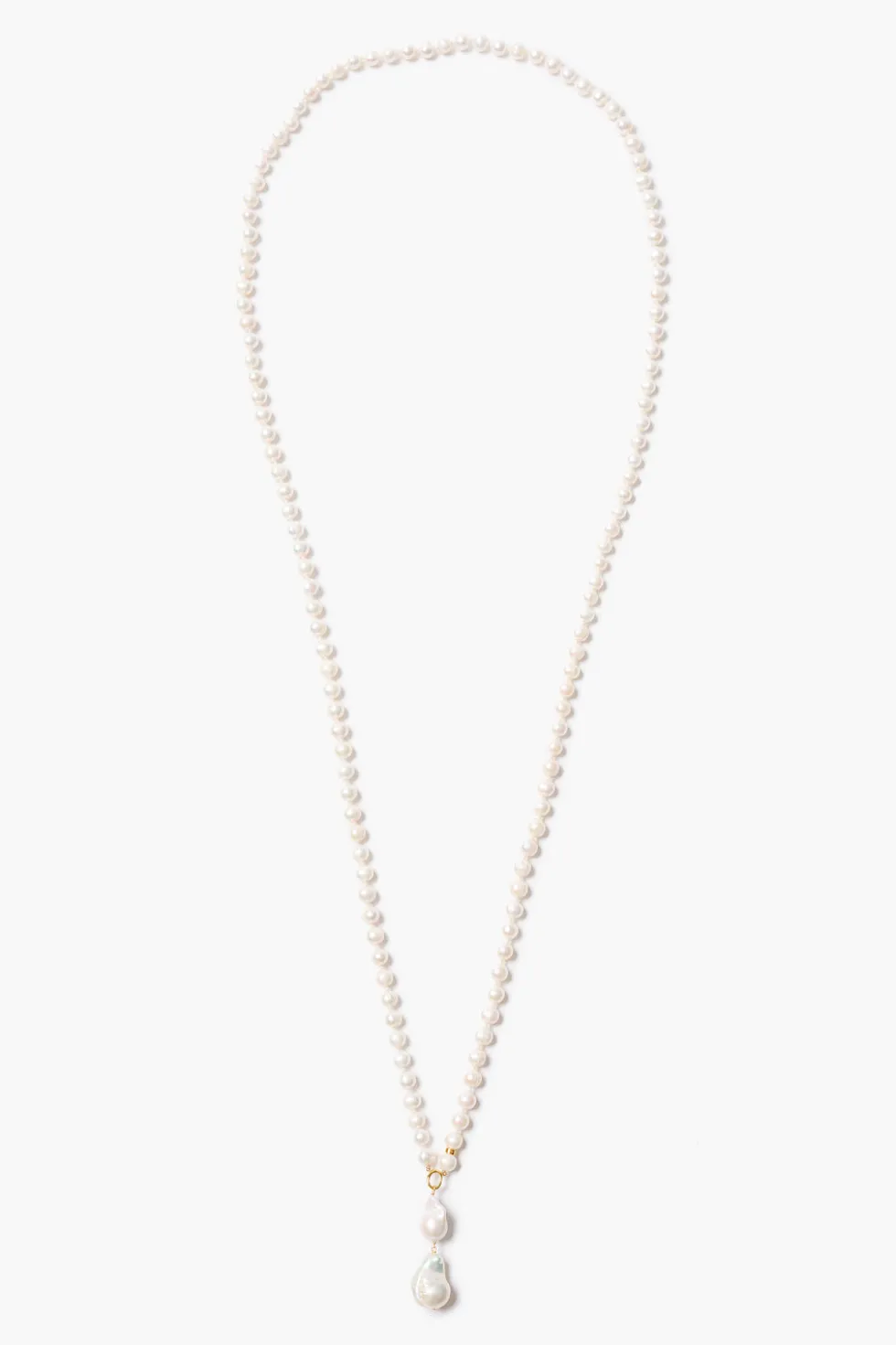 Bell Necklace White Pearl