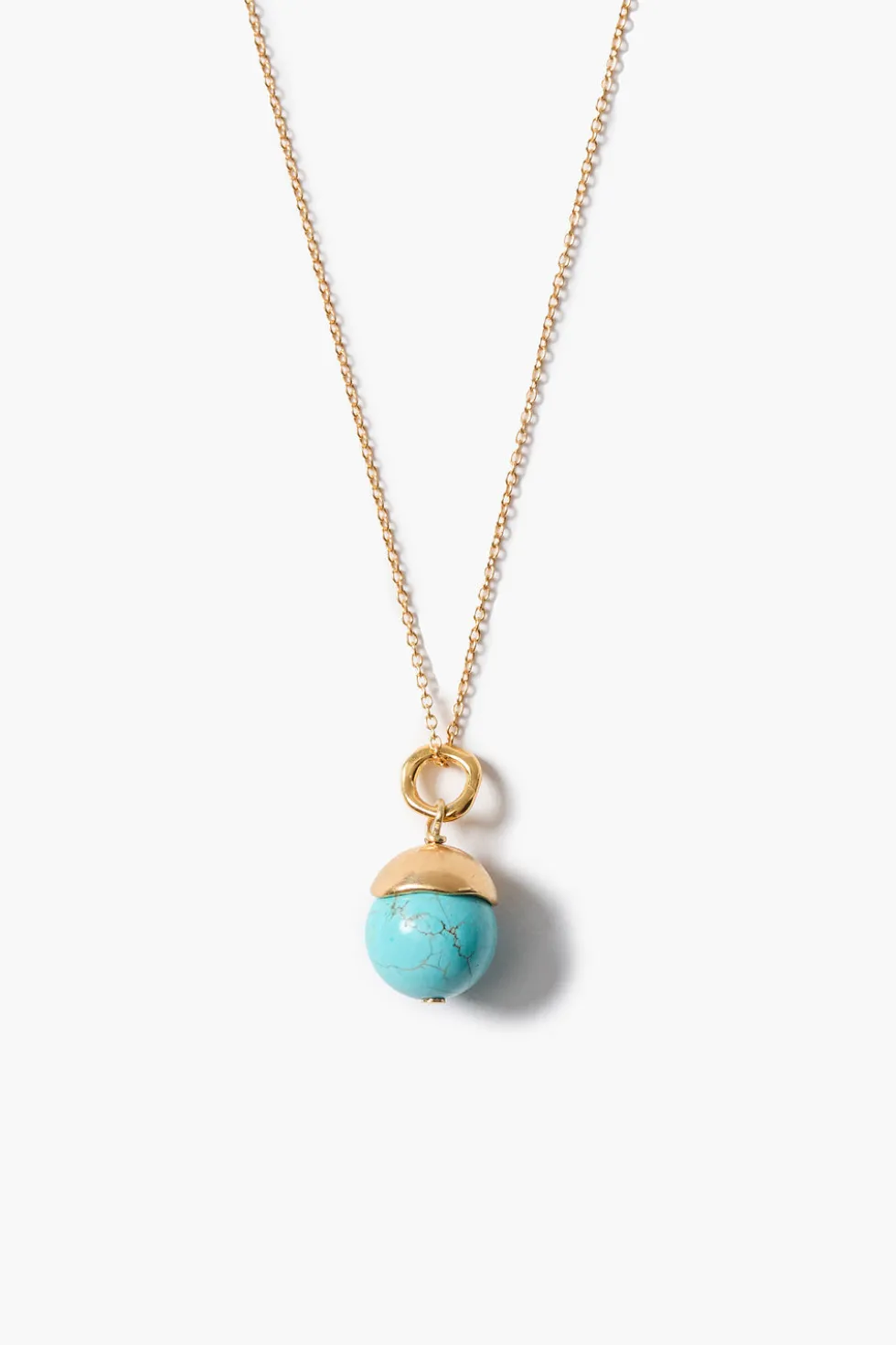 Bell Pendant Necklace Turquoise