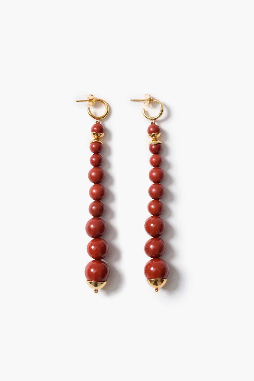 Bell Tower Earrings Red Jasper