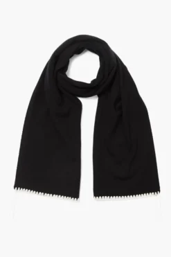 Blanket Stitch Scarf Black