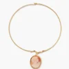 Cameo Collar Necklace Gold