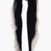 Cashmere and Silk Scarf Black Burnout