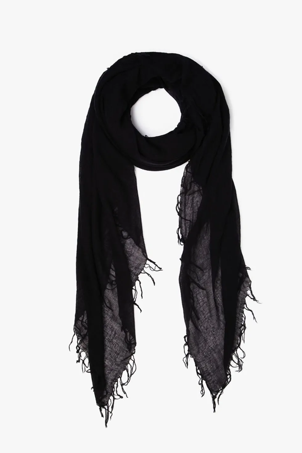 Cashmere and Silk Scarf Black