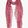 Cashmere and Silk Scarf Fuchsia Pink Paisley