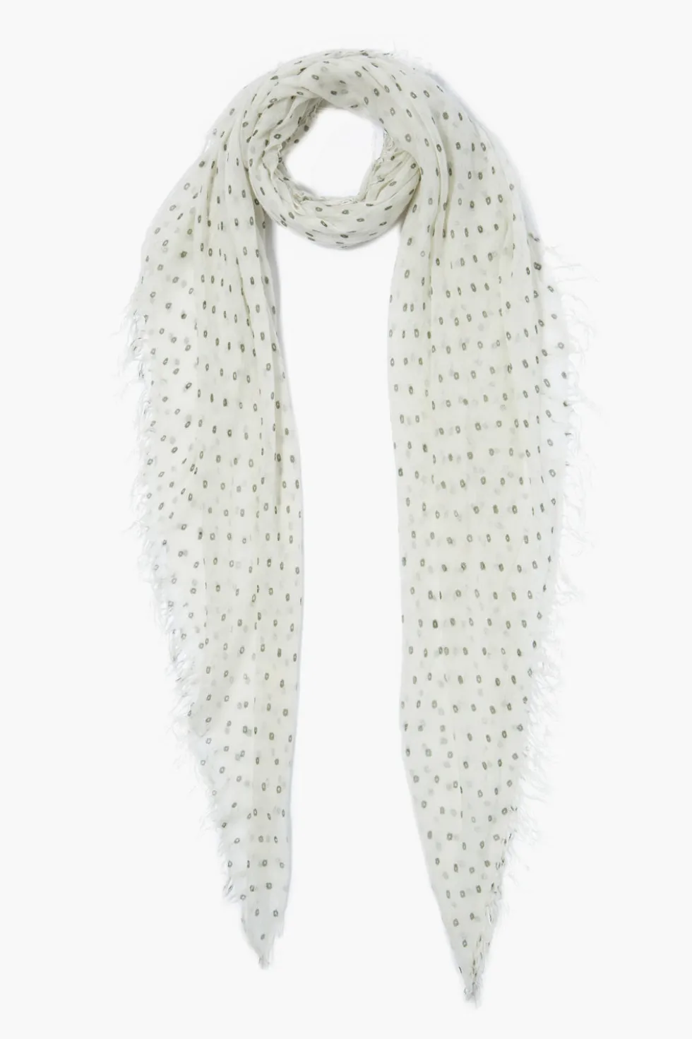 Cashmere and Silk Scarf Kombu Dot