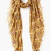 Cashmere and Silk Scarf Mineral Yellow Crux