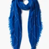 100% Cashmere Scarf Estate Blue Windowpane