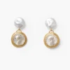 Catriona Drop Earrings White Pearl