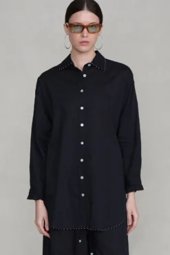 Cotton Ruffle Set Black