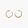 Crescent Hoop Earrings Gold