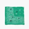 Daisy Embroidered Bandana Jade Green