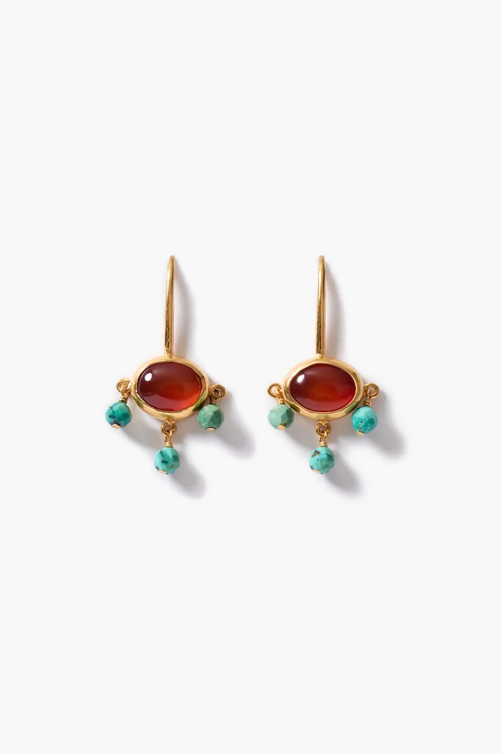 Della Drop Earrings Carnelian