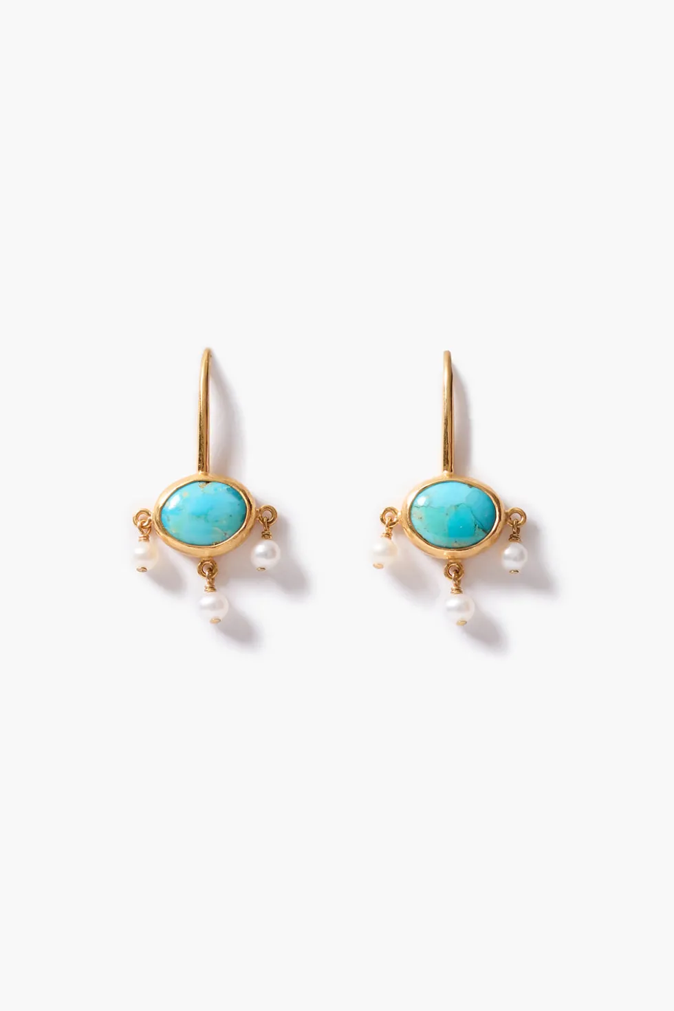 Della Drop Earrings Turquoise