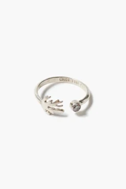 Diamond Branch Ring Silver