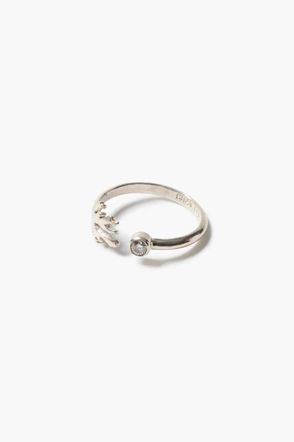 Diamond Branch Ring Silver