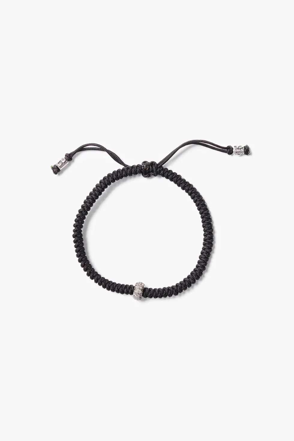 Diamond Pull-Tie Bracelet Black