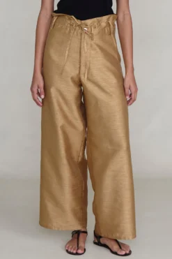 Dupioni Straight Leg Pant Camel