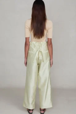 Dupioni Straight Leg Pant Translucent Green