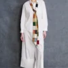Exaggerated Silk Tie Scarf Patchwork
