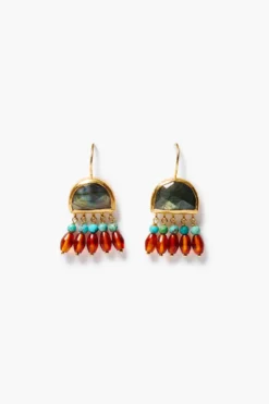 Flamenco Earrings Labradorite