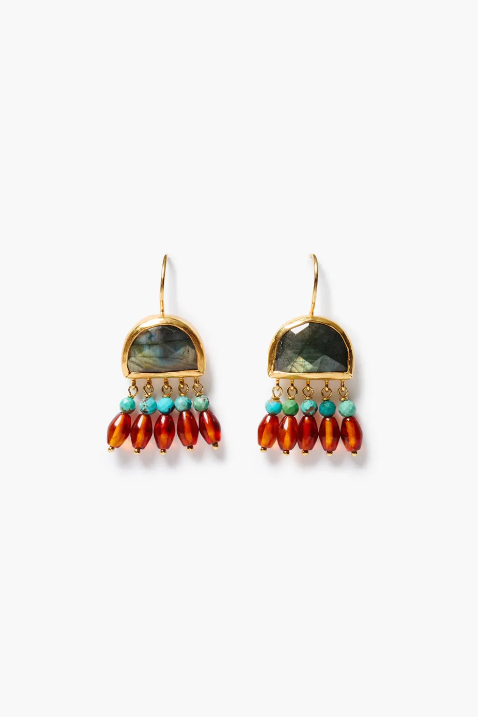 Flamenco Earrings Labradorite