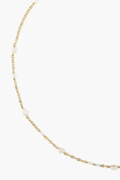 Free-Form Pearl Necklace White