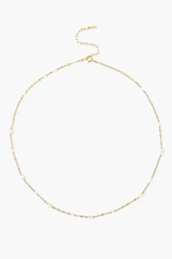 Free-Form Pearl Necklace White