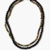 Gaia Duo Necklace Onyx