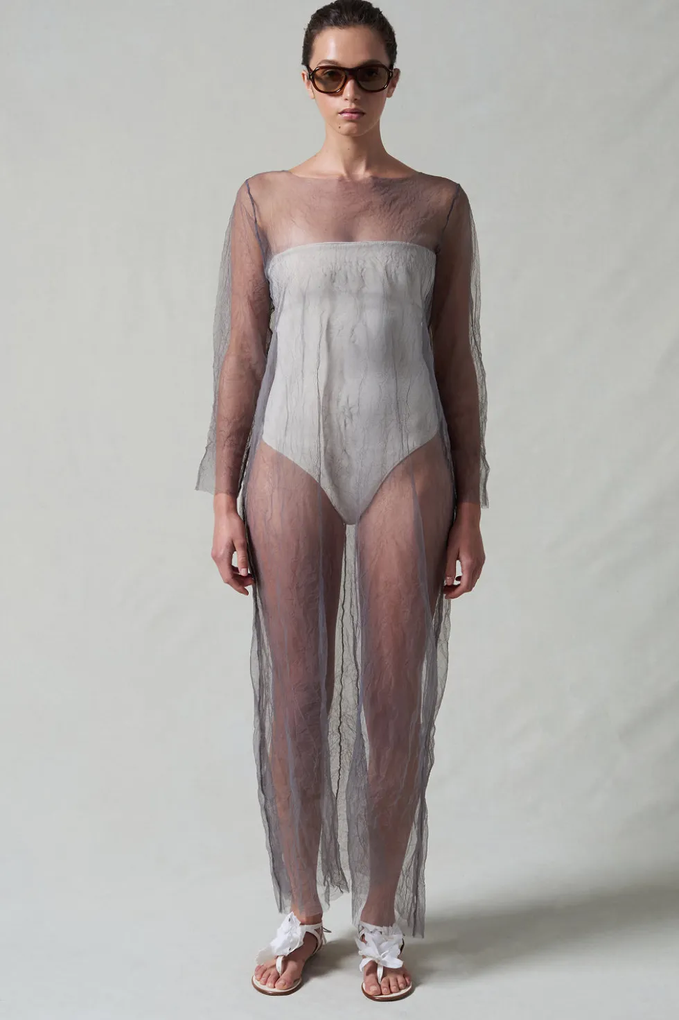Ghost Crinkle Mesh Overlay Steel
