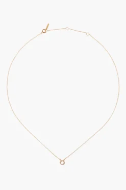 14k Gold and White Diamond Initial Necklace