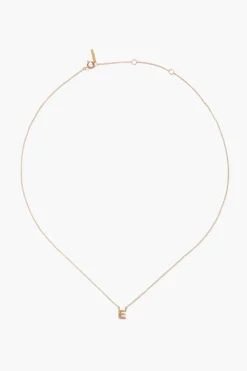 14k Gold and White Diamond Initial Necklace