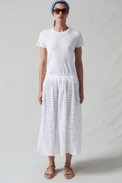 Laser Cut Ballet Skirt White
