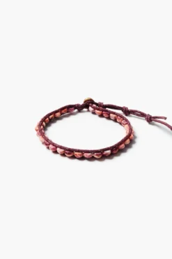 Paracord Wrap Anklet Maroon
