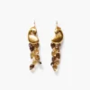 Peacock Chandelier Earrings Whiskey Quartz
