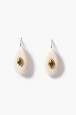 Pebble Earrings Peridot