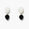 Peony Drop Earrings White MOP