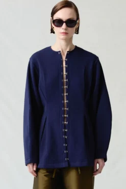 Pinch Waist Cardigan Navy