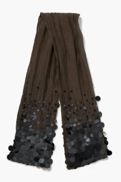 Sequin Cotton Silk Scarf Earth