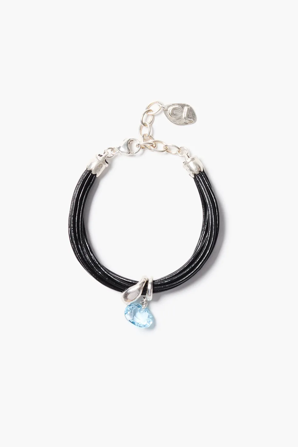 Serpentine Cord Bracelet Blue Topaz