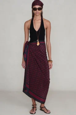 Silk Printed Sarong Sapphire