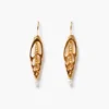 Sliced Shell Earrings Yellow Gold