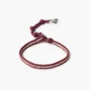 Sterling Silver Single Wrap Bracelet Maroon