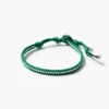 Sterling Silver Single Wrap Bracelet Green
