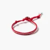 Sterling Silver Single Wrap Bracelet Red