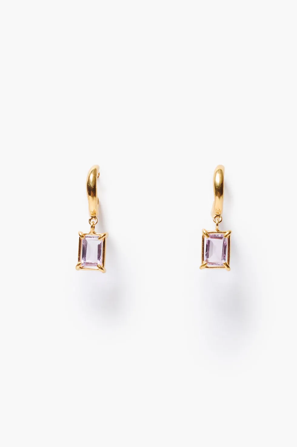 Tabby Hoop Earrings Amethyst
