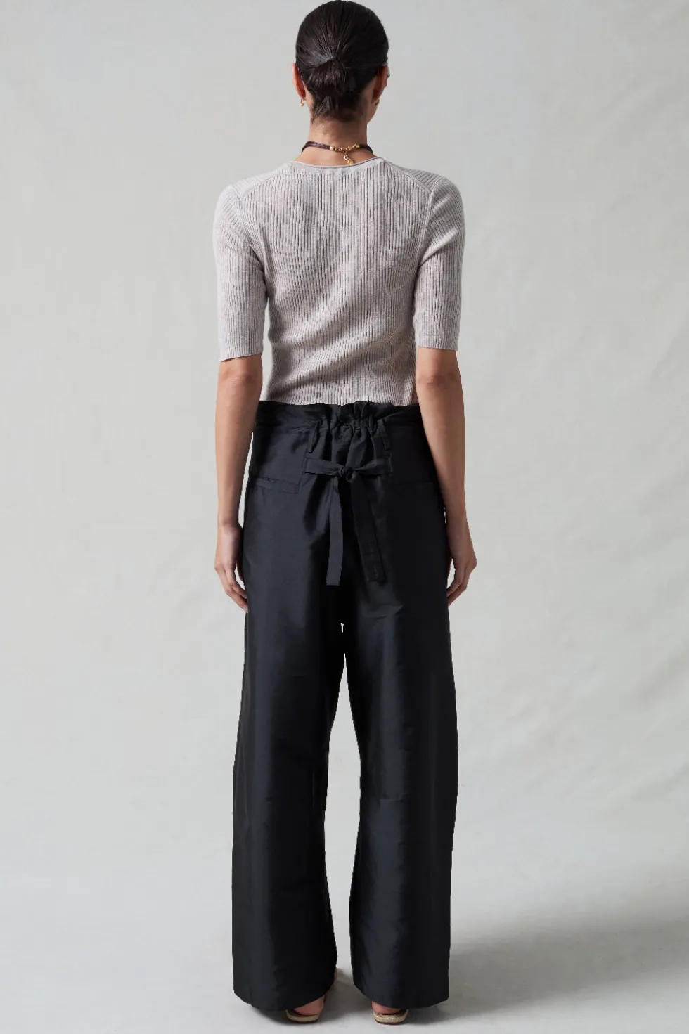 Techno Taffeta Barrel Pant Black